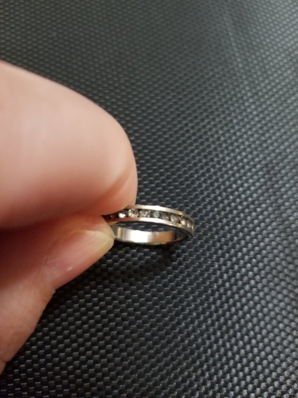 Tiny Black Diamond Eternity Band